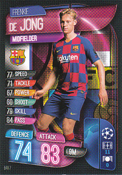 Frenkie de Jong FC Barcelona 2019/20 Topps Match Attax CL #BAR7